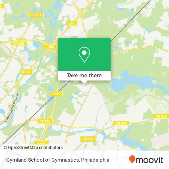 Gymland School of Gymnastics map