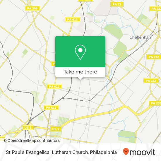 St Paul's Evangelical Lutheran Church map