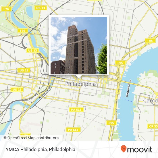 YMCA Philadelphia map