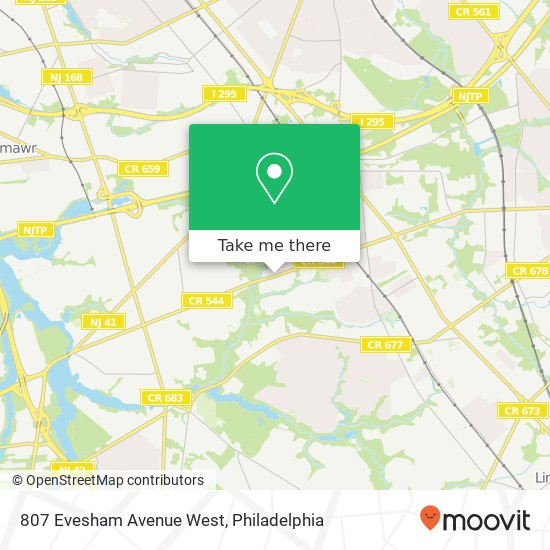 Mapa de 807 Evesham Avenue West