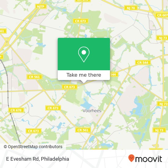 E Evesham Rd map