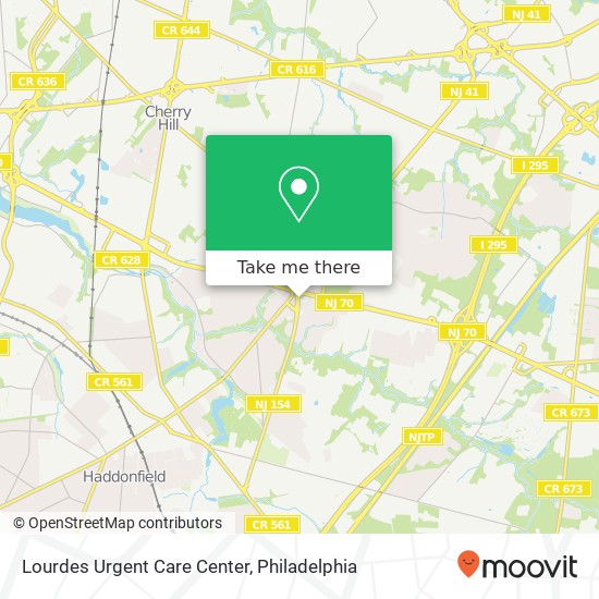 Mapa de Lourdes Urgent Care Center