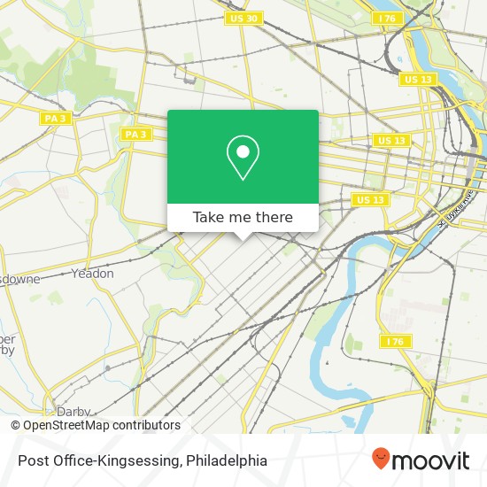 Mapa de Post Office-Kingsessing