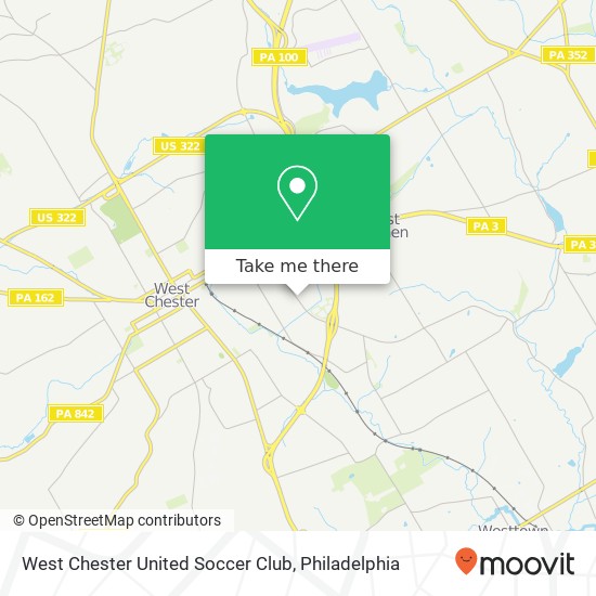 West Chester United Soccer Club map