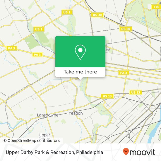 Mapa de Upper Darby Park & Recreation