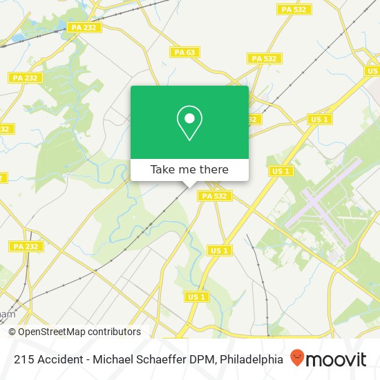 215 Accident - Michael Schaeffer DPM map