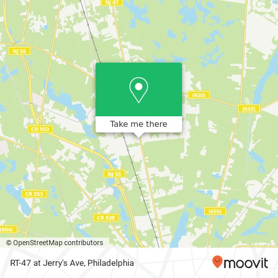 Mapa de RT-47 at Jerry's Ave