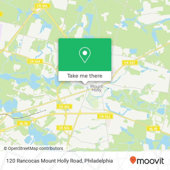 Mapa de 120 Rancocas Mount Holly Road