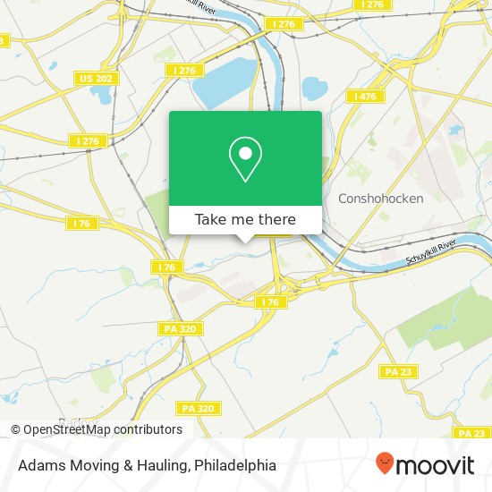 Adams Moving & Hauling map