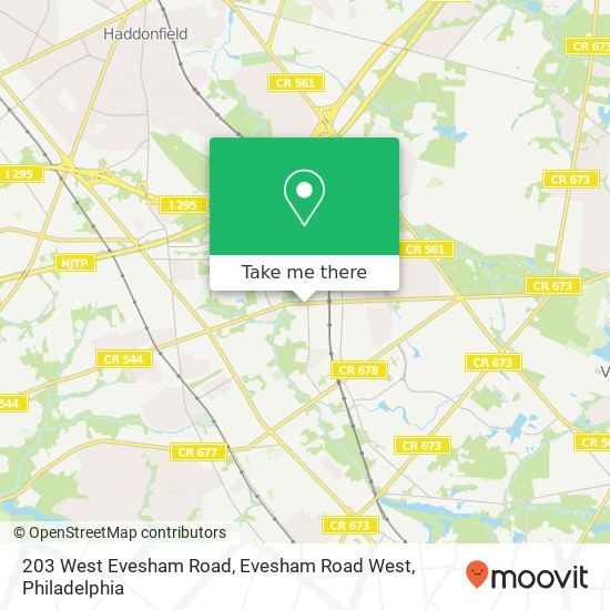 Mapa de 203 West Evesham Road, Evesham Road West
