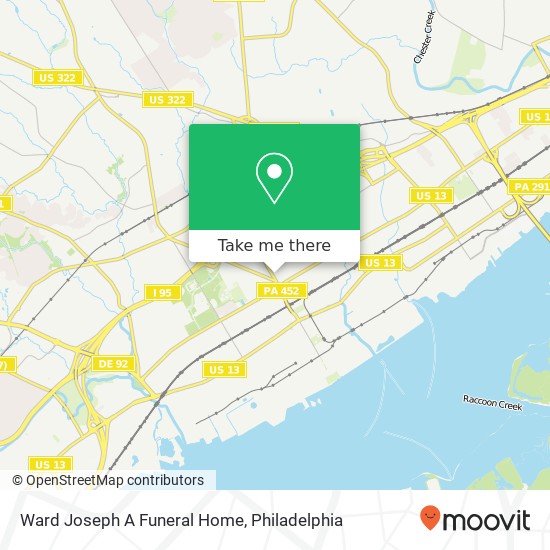 Ward Joseph A Funeral Home map