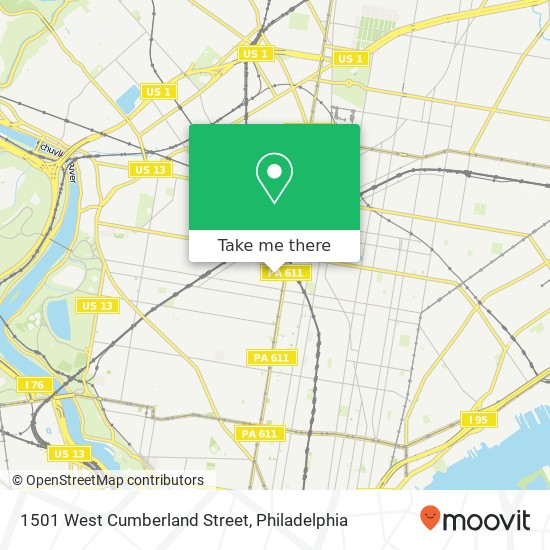 Mapa de 1501 West Cumberland Street