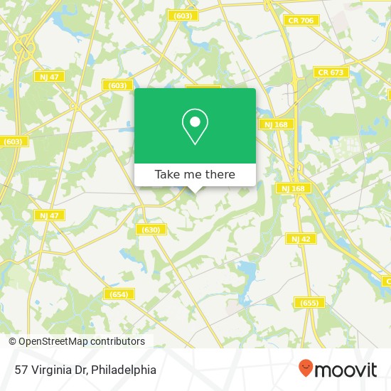 Mapa de 57 Virginia Dr