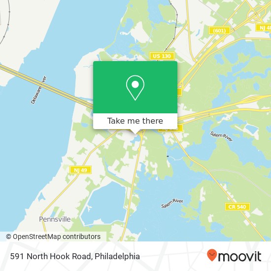 Mapa de 591 North Hook Road