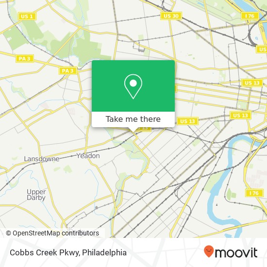 Cobbs Creek Pkwy map