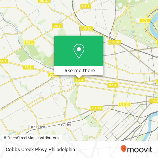 Cobbs Creek Pkwy map