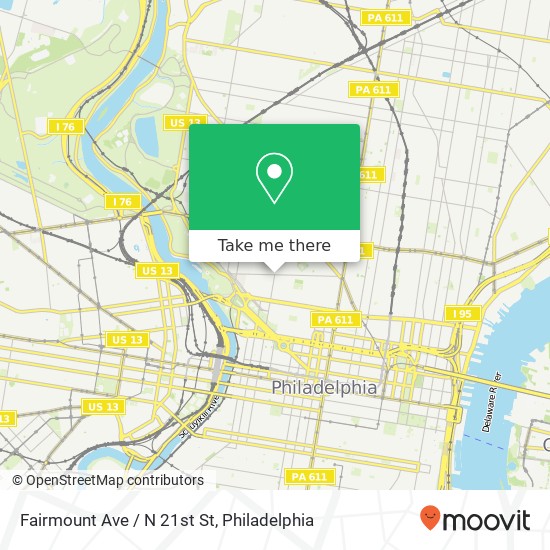 Fairmount Ave / N 21st St map
