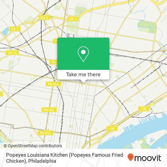 Popeyes Louisiana Kitchen (Popeyes Famous Fried Chicken) map