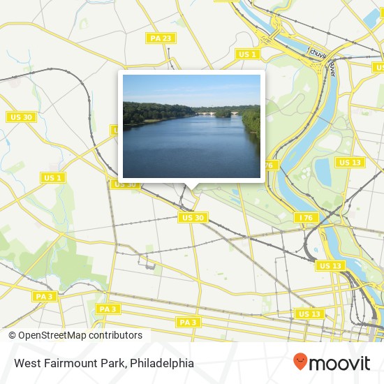 Mapa de West Fairmount Park