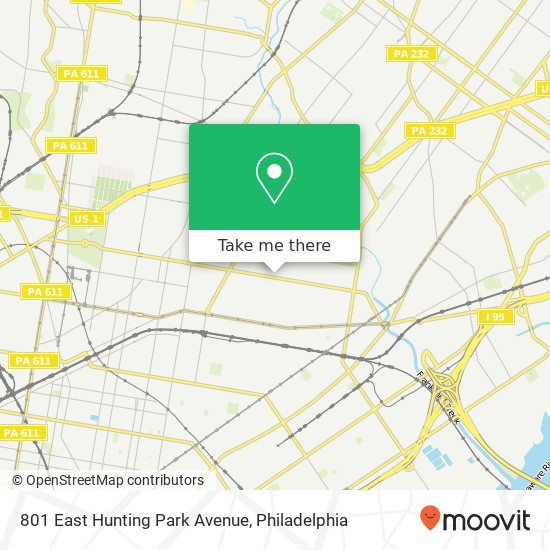 Mapa de 801 East Hunting Park Avenue