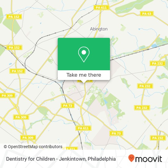 Dentistry for Children - Jenkintown map