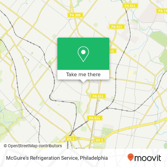 McGuire's Refrigeration Service map