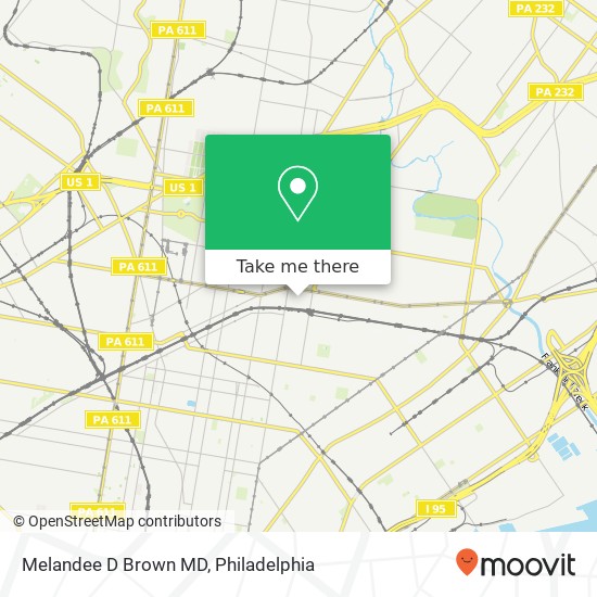 Melandee D Brown MD map