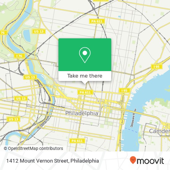 1412 Mount Vernon Street map