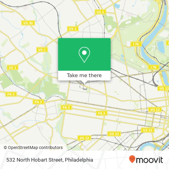 Mapa de 532 North Hobart Street