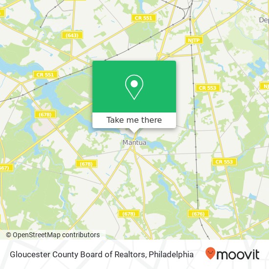 Mapa de Gloucester County Board of Realtors