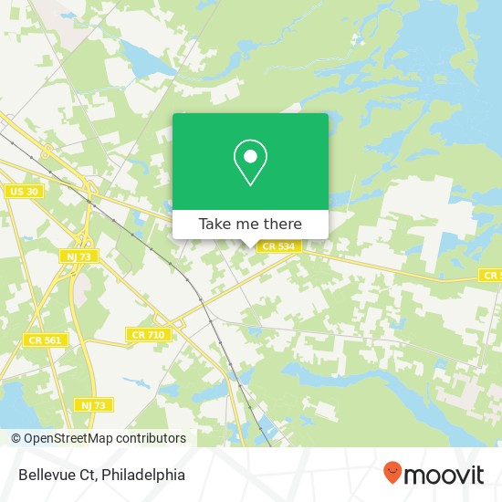 Mapa de Bellevue Ct