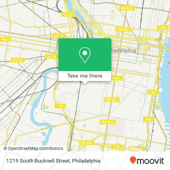 1219 South Bucknell Street map