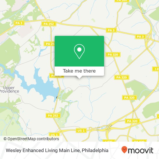 Mapa de Wesley Enhanced Living Main Line