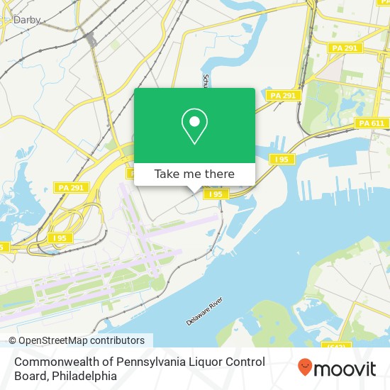 Mapa de Commonwealth of Pennsylvania Liquor Control Board