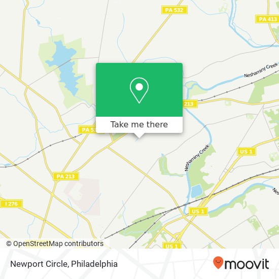 Newport Circle map