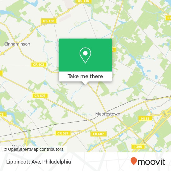 Mapa de Lippincott Ave