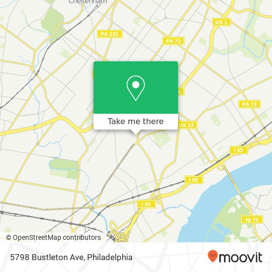 5798 Bustleton Ave map
