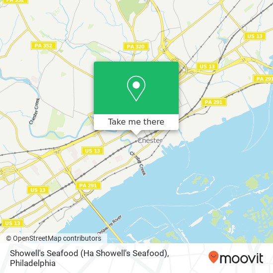 Showell's Seafood map