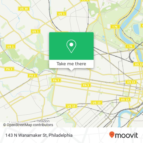 Mapa de 143 N Wanamaker St
