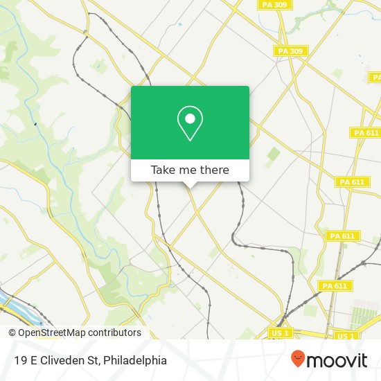 19 E Cliveden St map