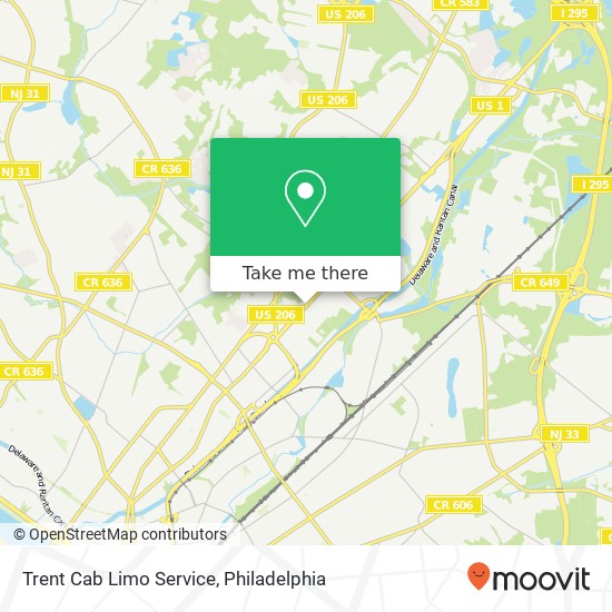 Trent Cab Limo Service map