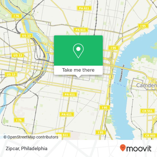 Mapa de Zipcar