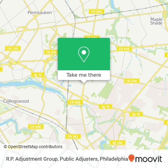 R.P. Adjustment Group, Public Adjusters map