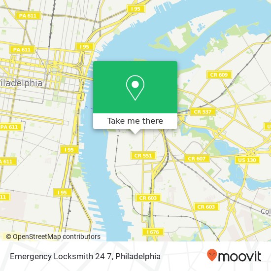 Emergency Locksmith 24 7 map