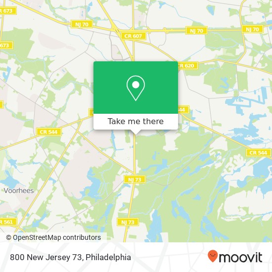 Mapa de 800 New Jersey 73