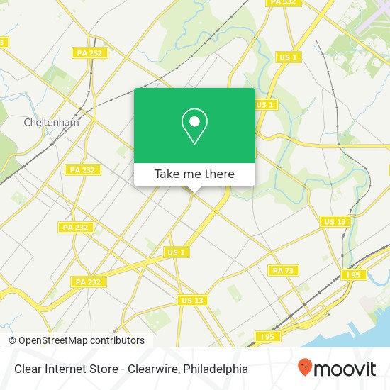 Mapa de Clear Internet Store - Clearwire