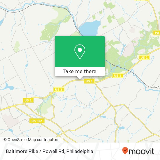 Mapa de Baltimore Pike / Powell Rd