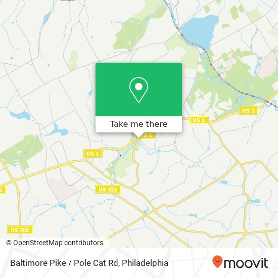 Baltimore Pike / Pole Cat Rd map