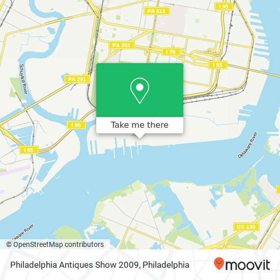 Philadelphia Antiques Show 2009 map