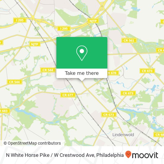 N White Horse Pike / W Crestwood Ave map